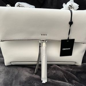 DKNY White Leather Purse